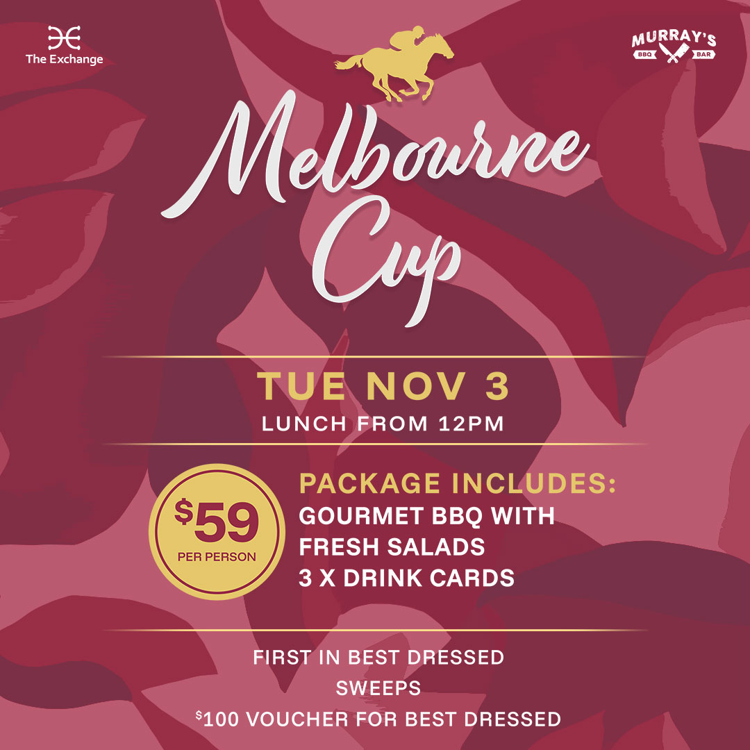Melbourne Cup Lunch 2027 | Tuesday, Nov 3 from 12pm | $59 per person includes a Gourmet BBQ lunch with fresh salads and 3x drink cards | Sweeps | $100 voucher for best dressed